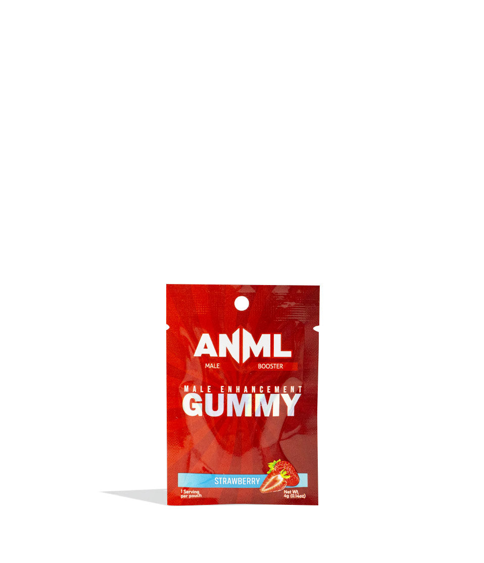 Strawberry ANML Male Enhancement Booster Gummies 30pk Front View on White Background