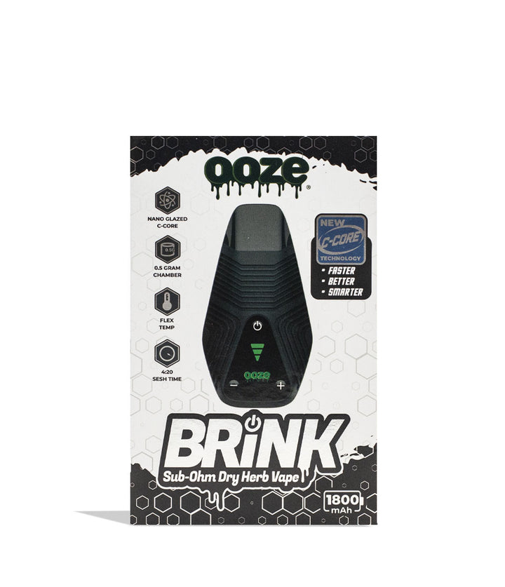 Panther Black Ooze Brink Dry Herb Vaporizer Packaging Front View on White Background