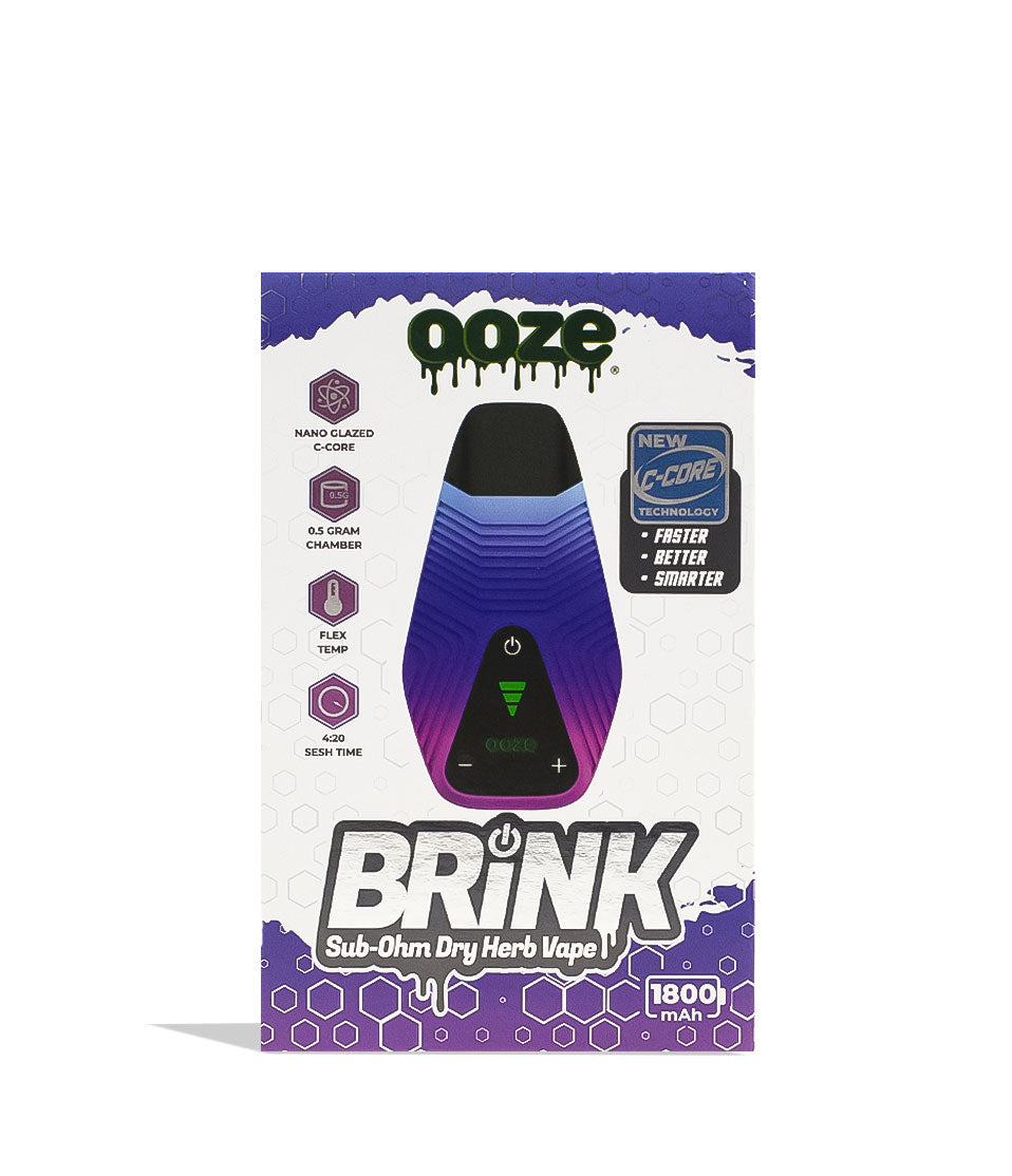 Twilight Ooze Brink Dry Herb Vaporizer Packaging Front View on White Background