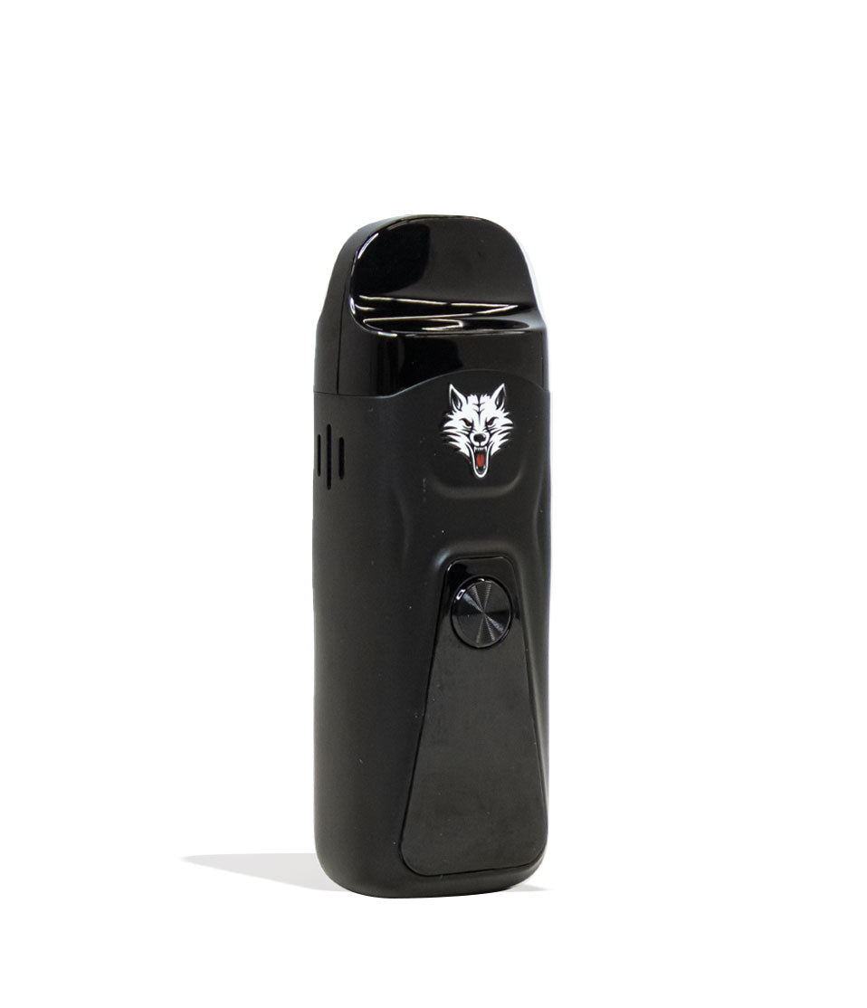 Black Wulf Mods Flex Dual Use Concentrate and Dry Herb Vaporizer Side View on White Background