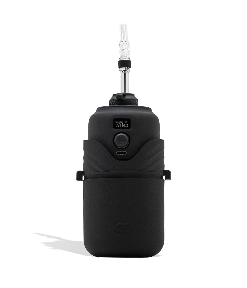 Black Yocan Black GO Portable Concentrate Vaporizer Front View on White Background