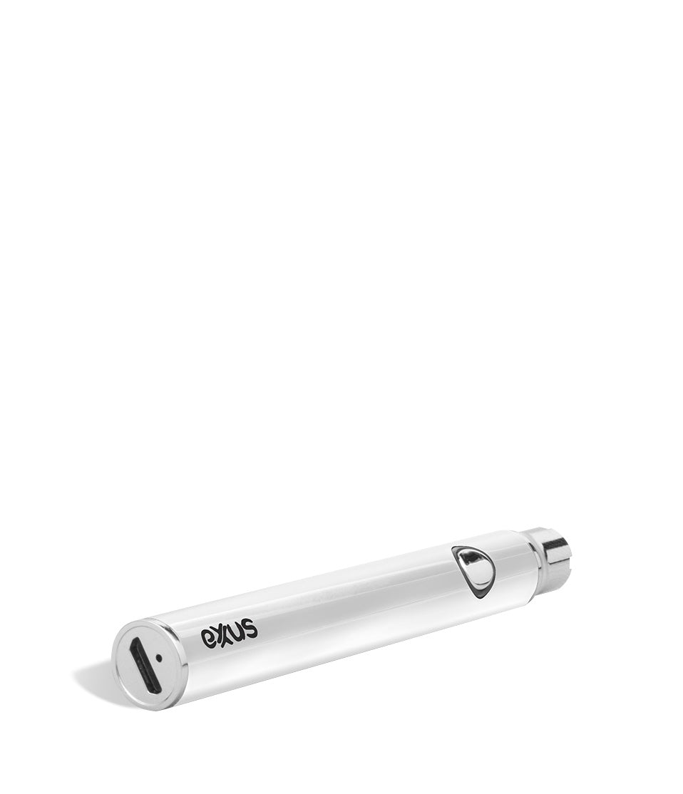 White bottom view Exxus Vape Plus VV Cartridge Vaporizer on white background