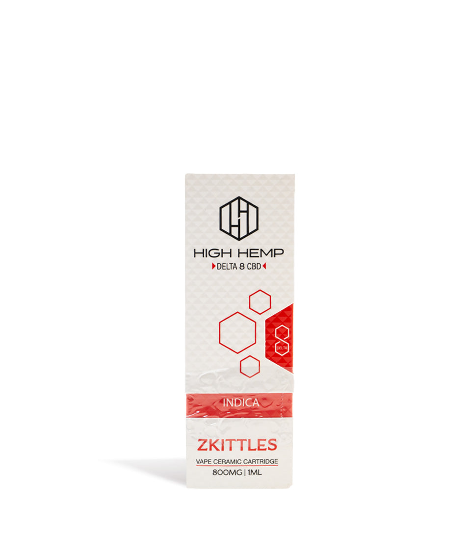 Zkittles High Hemp 800mg D8 CBD Cartridge on white background