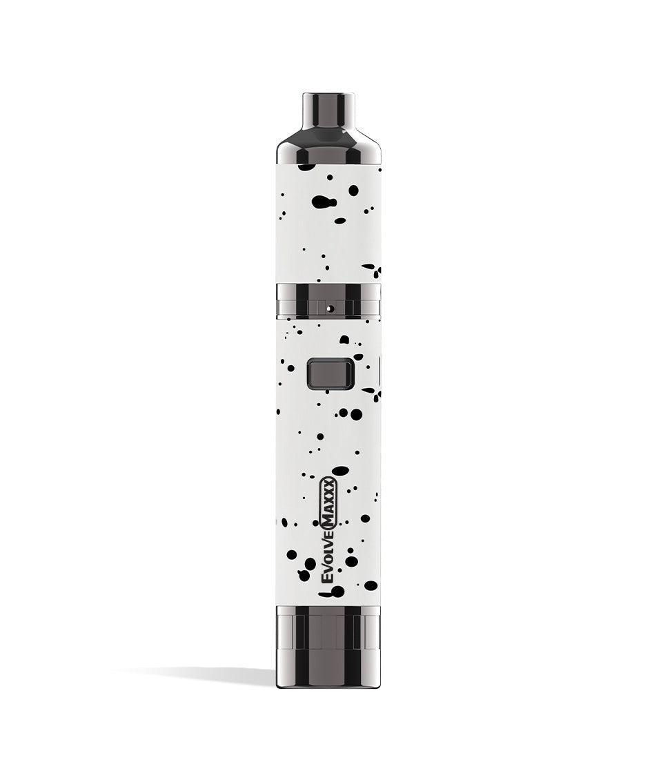 White Black Spatter wax pen front Wulf Mods Evolve Maxxx 3 in 1 Kit on white background