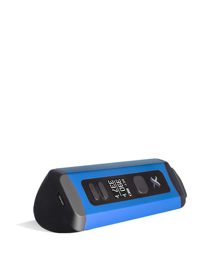 Blue Bottom View Exxus Vape Mini Plus Vaporizer on white background