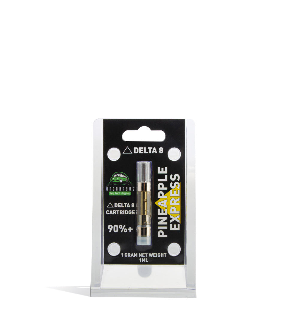 Pineapple Express Organabus 1g D8 CBD Cartridge on white background